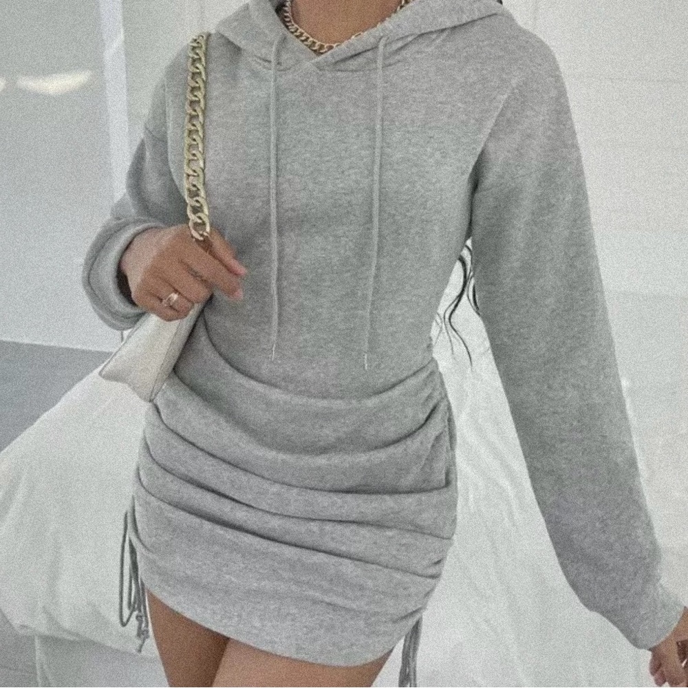 Gray Hoodie Dress